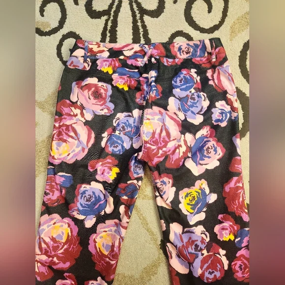 Express Stretch Floral Wide-Leg Pants - Picture 7 of 8